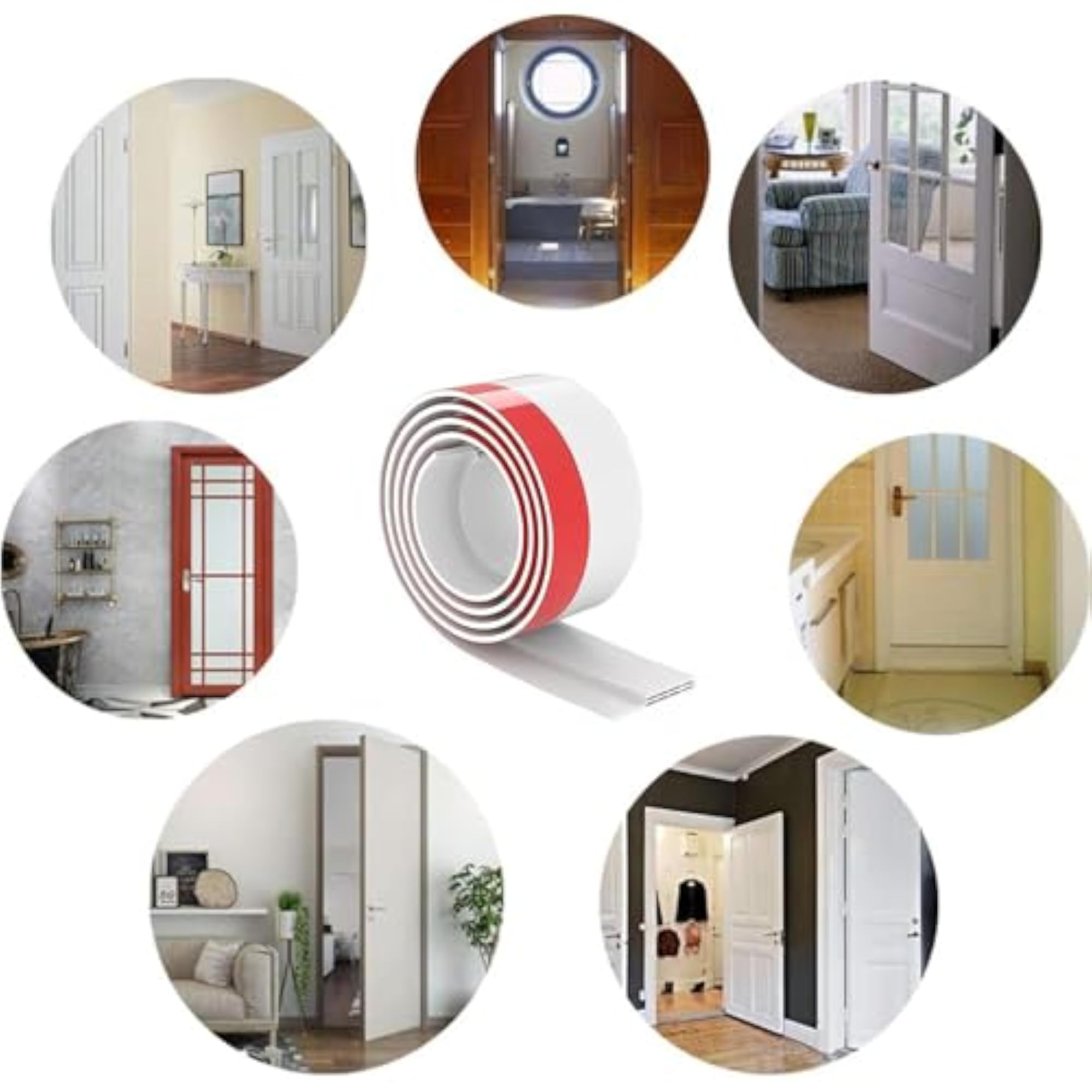 2 Pack Draft Excluder for Doors, Self Adhesive